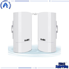 2 Pack 300Mbps Wireless Bridge, Outdoor CPE 1KM Point to Point WiFi Kit