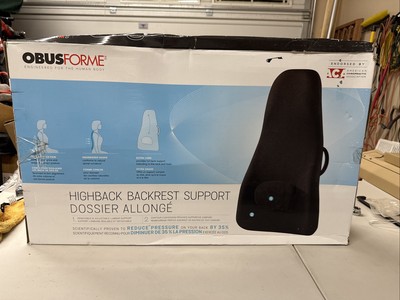 ObusForme Highback Backrest Support - Extra Tall Padded Seat Cushion and Lumb...