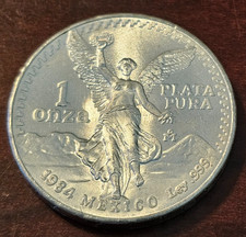 1984-Mo Mexico 1 oz Silver Libertad Onza Brilliant Uncirculated - .999 Fine