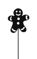 Trendline Deko Eisen Figurenstecker PläTzchenmann 35 X 0,5 X 7,5 Cm Schwarz