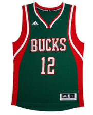 Adidas Milwaukee Bucks Jabari Parker 12 Jersey Men  s S 2 Length NBA Small stain