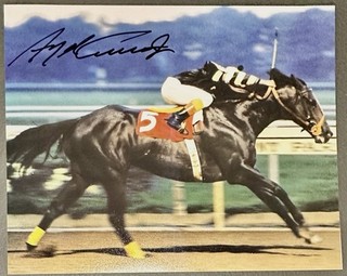 Seattle Slew And Angel Cordera Signed Photo With COA