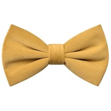 Branduce Velvet Bow Ties for Men Adjustable Pre-tie Bowtie Tuxedo Light Gold