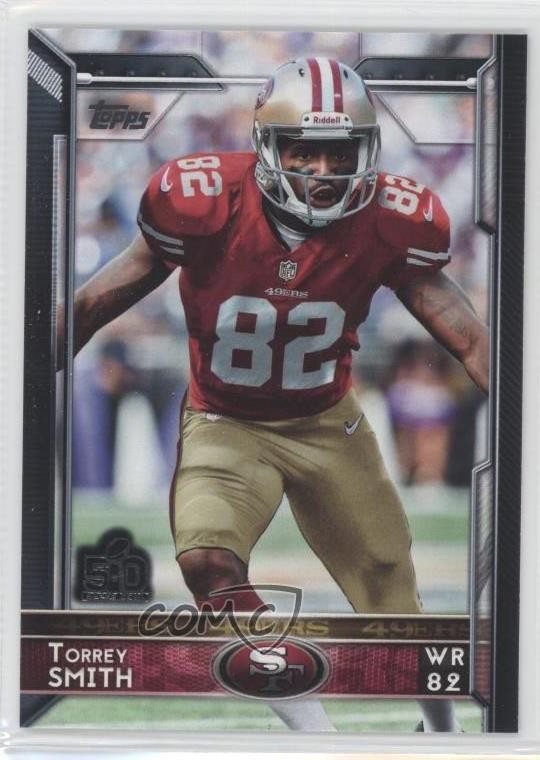2015 Topps Topps.com Online Exclusive NFL 50th Super Bowl Torrey Smith #64 0h1