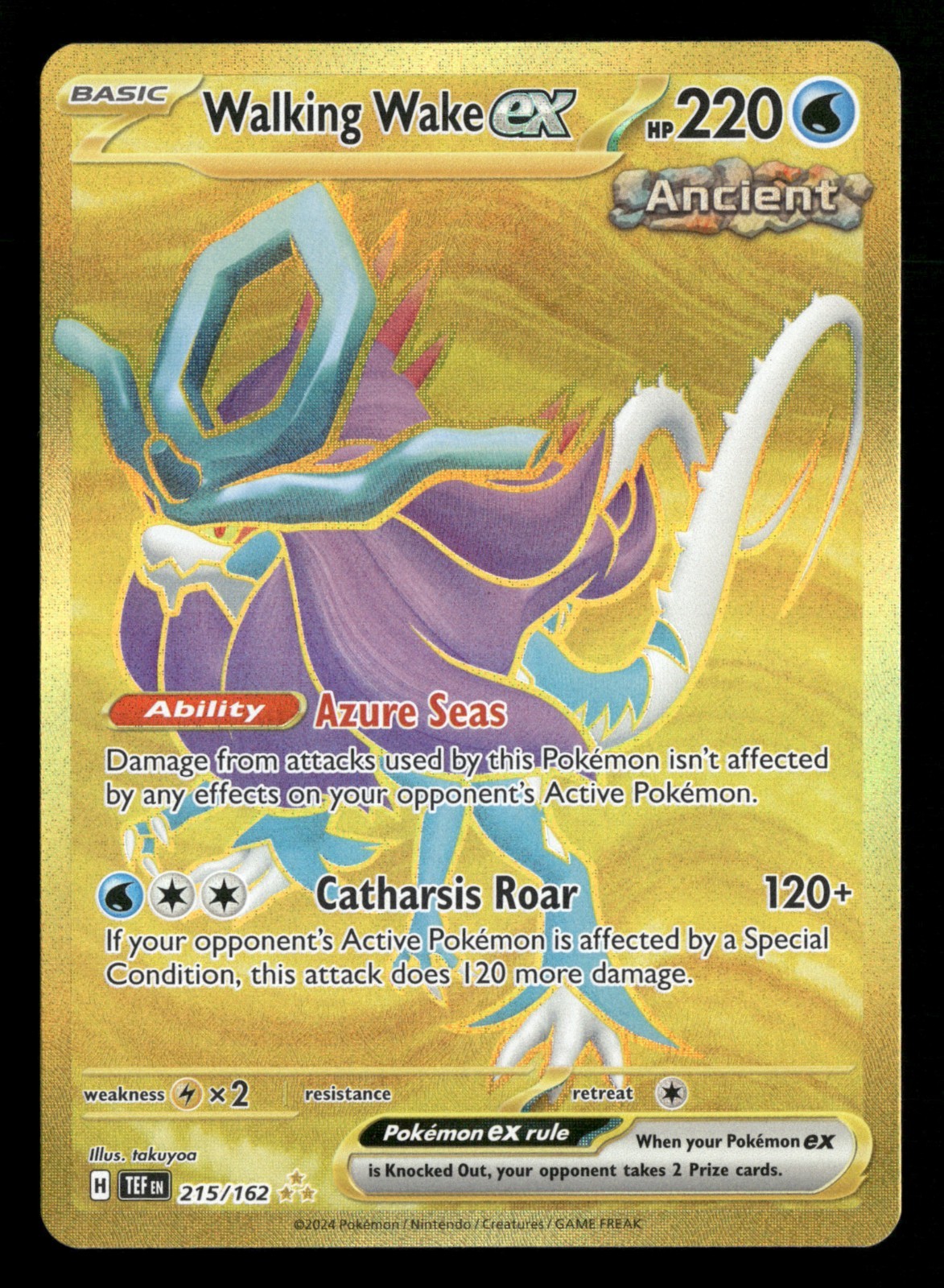 walking wake ex pokemon card price  - 215/162 [W][C][C] Catharsis Roar (120+) If your opponents Active Pokmon is affected by a Special Condition Walking Wake ex #189 Prices