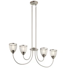 Kichler 52273 Voclain 4 Light 42"W Linear Chandelier - Nickel