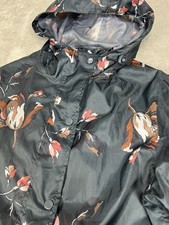 Joules Right As Rain Womens 6 Waterproof Breathable Navy Pink Floral Raincoat