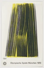 HANS HARTUNG unused Original 1972 Vintage Olympic Spiele Munchen Poster German