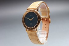【Near MINT】 Vintage GUCCI 3000M Black Dial Gold Quartz Men's Watch from...