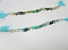 Peruvian opal 9mm x 9mm top-drilled teardrop beads 10 in strand 