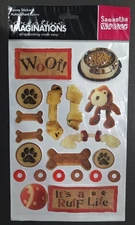 Creative Imaginations  Epoxy Stickers with  DOG theme-It's A Ruff Life-Woof