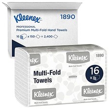 Kleenex Multifold Paper Towels 01890 White 16 Packs / Case 150 Tri Fold Paper