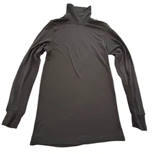 Duofold Black Long Sleeve Turtleneck Thermal Men's M Minimalist Base Layer USA