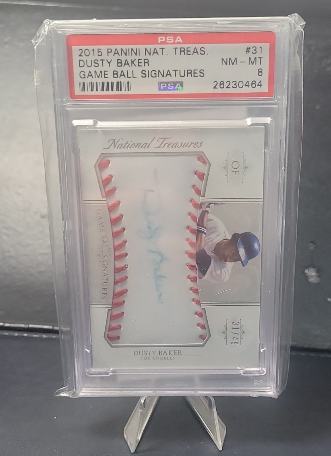 POP 1 PSA 2015 National Treasures Game Ball Signatures Dusty Baker #31 /49 AUTO
