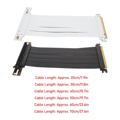 PCIE 4.0 X16 Riser Cable High Speed Flexible Extender Card Extension Port 90 DSO
