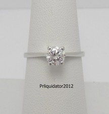 1/2CT Natural Round Diamond Solitaire Anniversary Wedding Ring 14K White Gold