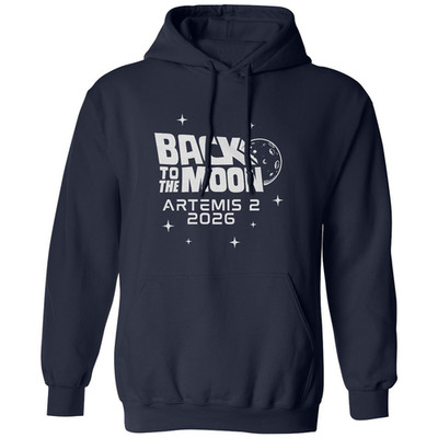 Back To The Moon Artemis 2 Graphic 2026 Space Launch Unisex Hooded Sweatshirt