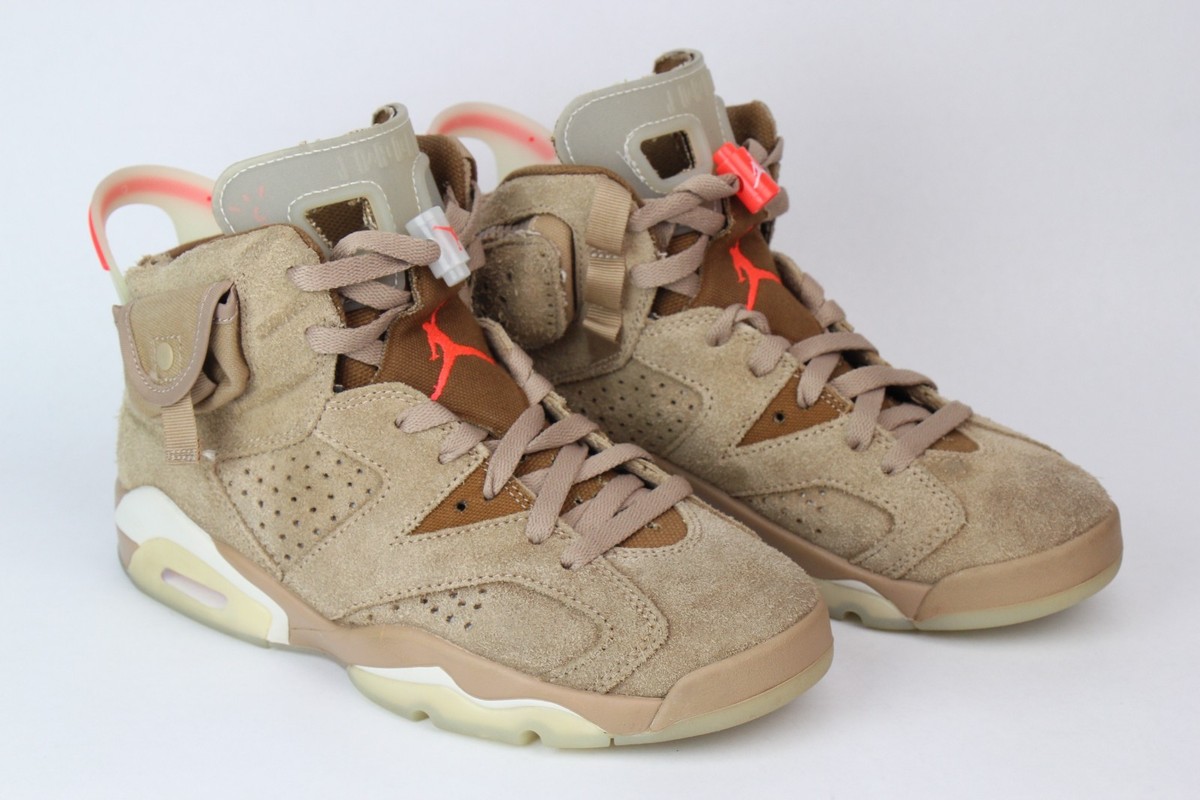 2021 NIKE AIR JORDAN 6 VI  DH0690-200 TRAVIS SCOTT BRITISH KHAKI 8.5 Men\'s New Amazon.com | Jordan Mens Air 6 Retro DH0690 200 Travis Scott  main image 2
