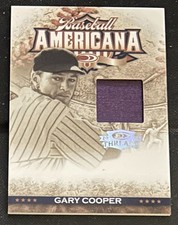 2008 Donruss Threads Baseball Americana Materials /500 Gary Cooper #BA-24