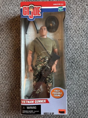 2001 GI Joe Vietnam Gunner Fully Poseable Action Figure Hasbro New Sealed