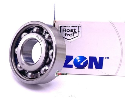 ZEN RLS5 Deep Groove Ball Bearing, Open Type, No seals 5/8'' x 1.9/16'' x 7/16''