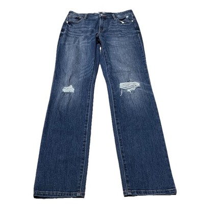 Old Navy Women s 10 Power Slim Straight High Rise Blue Jeans Secret Slim Pockets