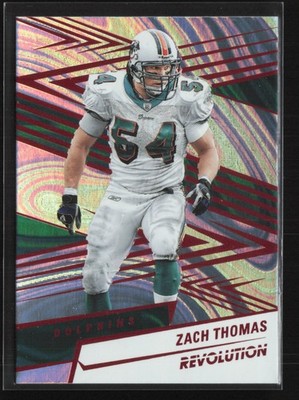 2025 Panini Revolution #137 Zach Thomas Red Swirl Miami Dolphins