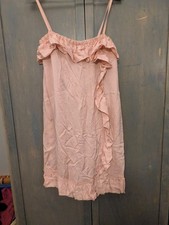 Red Valentino pink ruffle slip dress