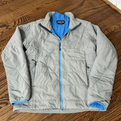 Patagonia Nano Air Hoody Jacket Mens M Gray Full Zip Puffer Insulated video thumbnail