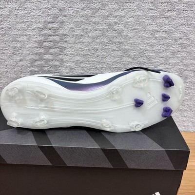 Adidas F50 League FG/MG Messi Soccer Futbol Cleats Mens Sz 11.5 White IE9073 Adidas F50 League FG/MG Messi Soccer Cleats White Purple  main image 2