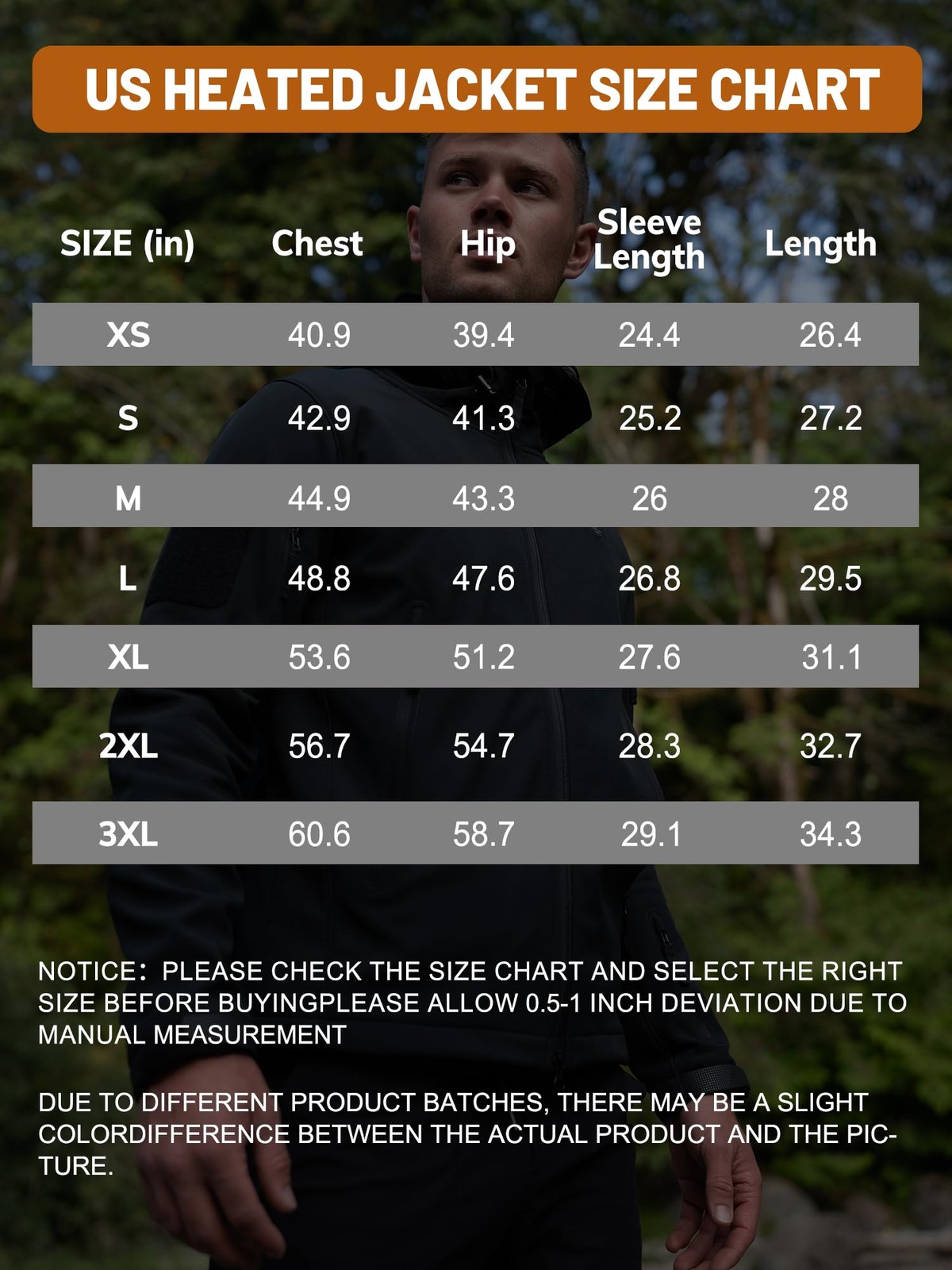 Men's Heated Jacket Winter Soft Shell Heating Hoo… - image 6