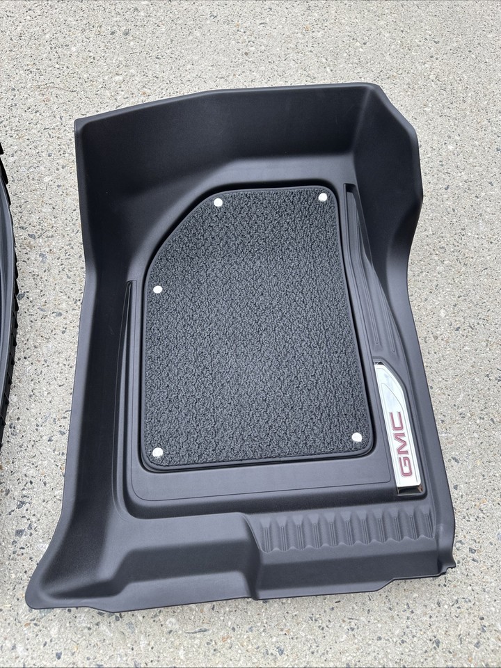 2019-2026 GMC Sierra Factory Front Floor Liners 84982191 Black w/ GMC ...