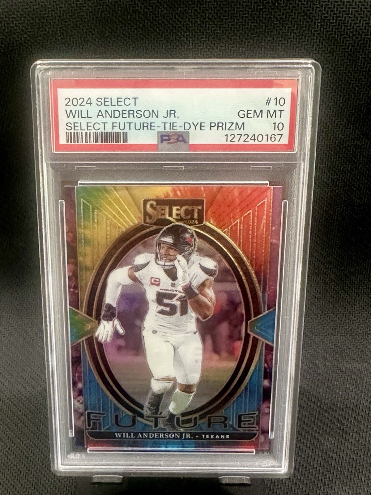 2024 Panini Select Future Tie-Dye Prizm Will Anderson Jr #10 PSA 10 GEM MT  6/25
