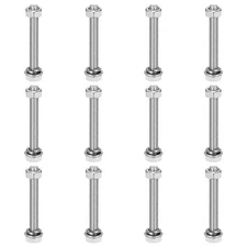 M6 x 45mm Stainless Steel Hex Head Screws Bolts, Nuts, Washers, 12pcs