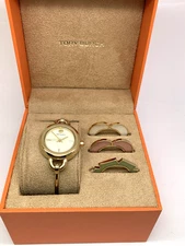 Tory Burch Women's Watch TBW6020SET Quartz Gold Steel Interchangeable Bezel 27mm