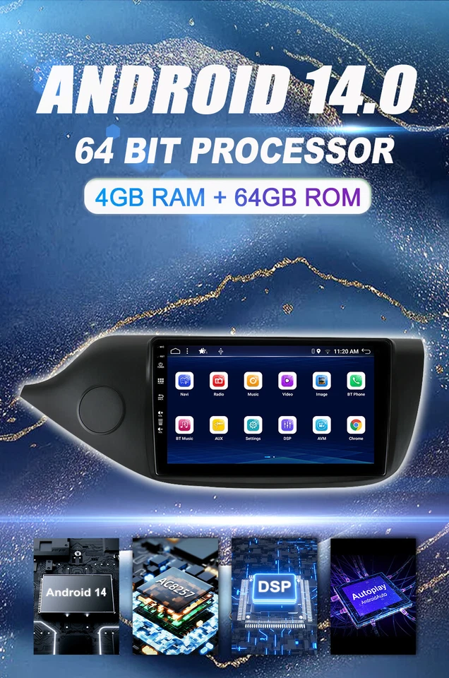 Für Kia Ceed JD 2012-2016 Autoradio Car Play Andorid 14 Navi GPS DAB+AHD 4G+64GB - Bild 3 von 4