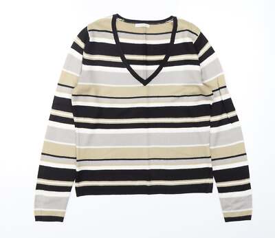 Matalan Damen Kragen gestreift Acrylmischung Pullover Größe 10