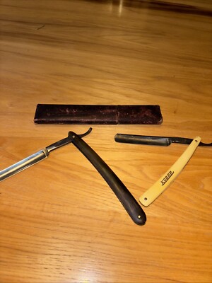 A lot of two vintage straight razors.  Kobar And F.A. Koch & Co. Made In Germany