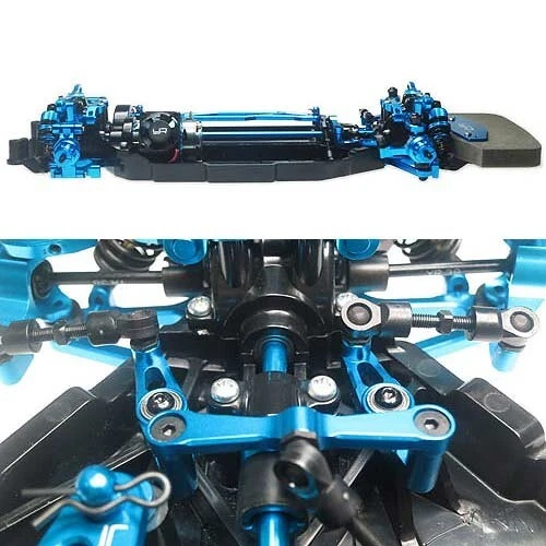 YEAH RACING ALU TUNING Aluminium-Umbausatz für Tamiya TT02 Blau CK-TT02BU - Bild 3 von 4