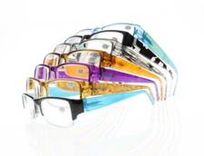 Stylish Colorful Half Rim Reading Glasses Spring Hinges Acetate 1.0 4.0 Reader