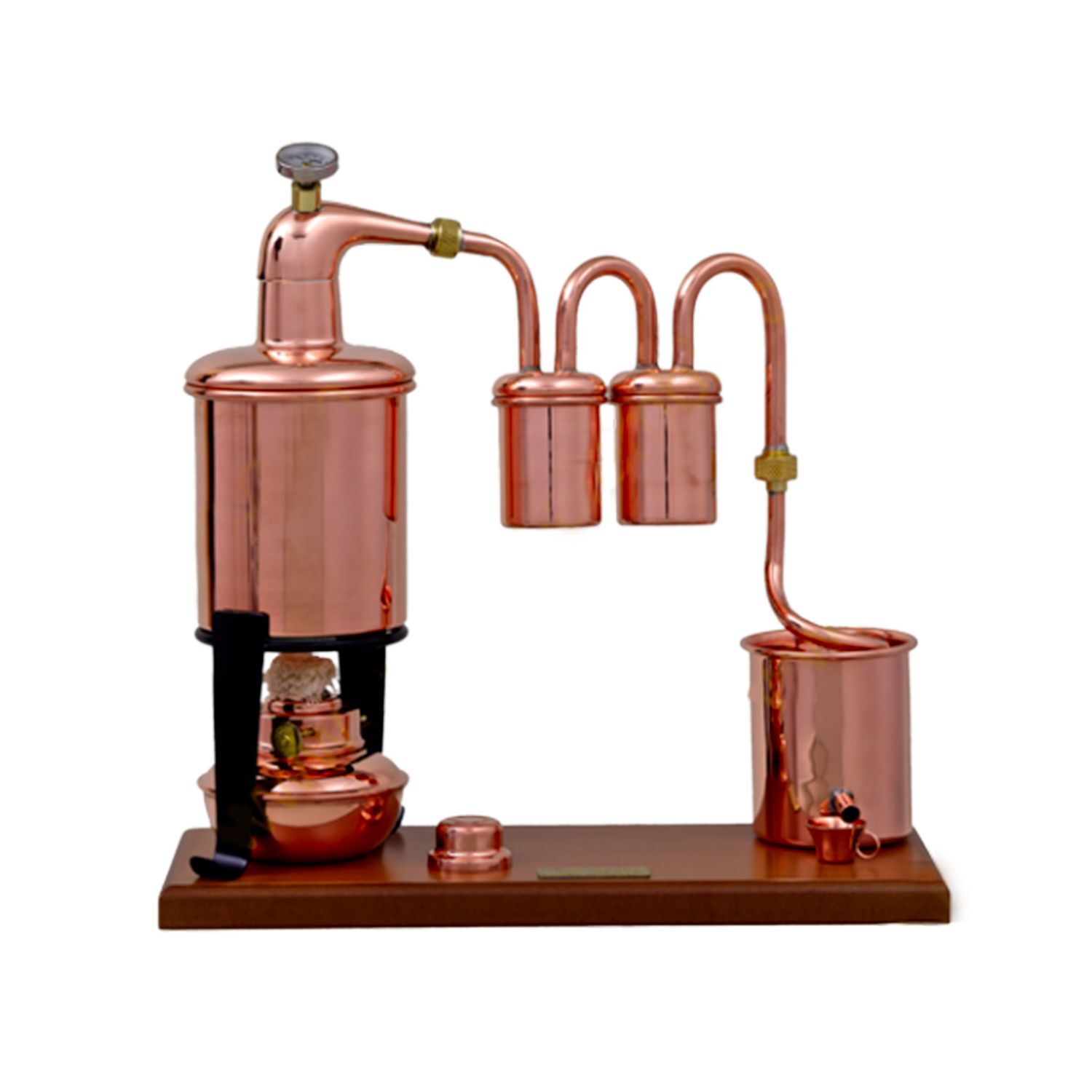 Destille Alembic rum type premium 0,7L mit Spiritusbrenner und Thermometer