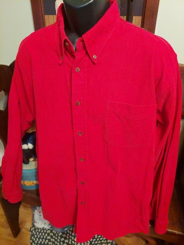 CLAYBROOKE OUTOORS RED CORDUROY SHIRT 