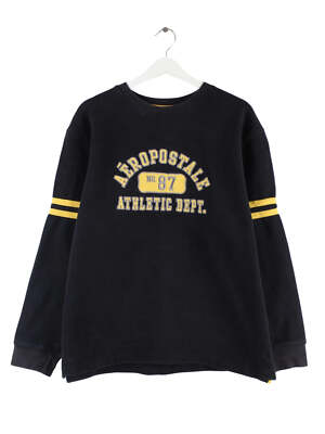 Aeropostale Embroidered Sweater Schwarz L Herren