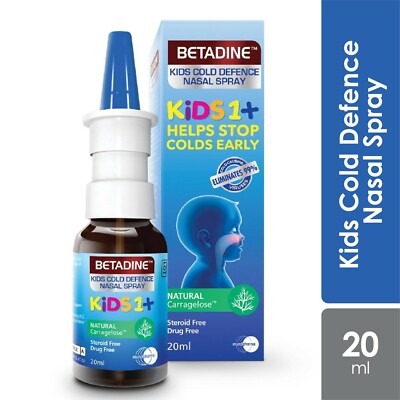 Betadine Kids Cold Defense Nasal Spray - 20ml Free Shipping