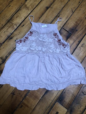 Alya pink, lacy tank top, size S