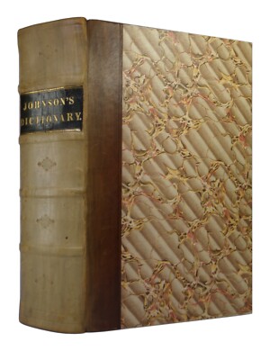 EIN WÖRTERBUCH DER ENGLISCHEN SPRACHE VON SAMUEL JOHNSON 1830 LEDEREINBAND