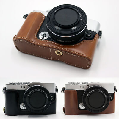 Genuine Real Leather Protect Half Case Grip for Olympus E-P7 EP7 Camera