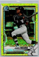 2021 Bowman Chrome Prospects Yellow Mini-Diamond Refractor /75 James Beard