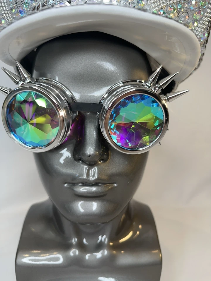 Sombrero Steampunk Gafas Caleidoscopio Salvaje Loco Cristal Halloween Disfraz Juegos con disfraces Foto 2 de 4