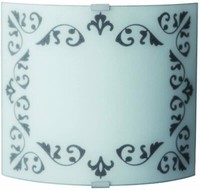 Wandlampe Wandleuchte Deckenlampe Alice V Massive Glas Schwarz Weiß Muster 1Xe14